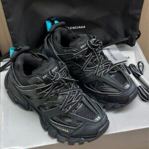 Balenciaga Black Mesh Track Sneakers US 11
